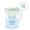 BRITA Water Filter, Jug-Style, Tested for PFOS/PFOA Removal, Filtered Water Capacity: 1.26L (Total Capacity: 2.4L), Style Eco Powder Green, Includes 3