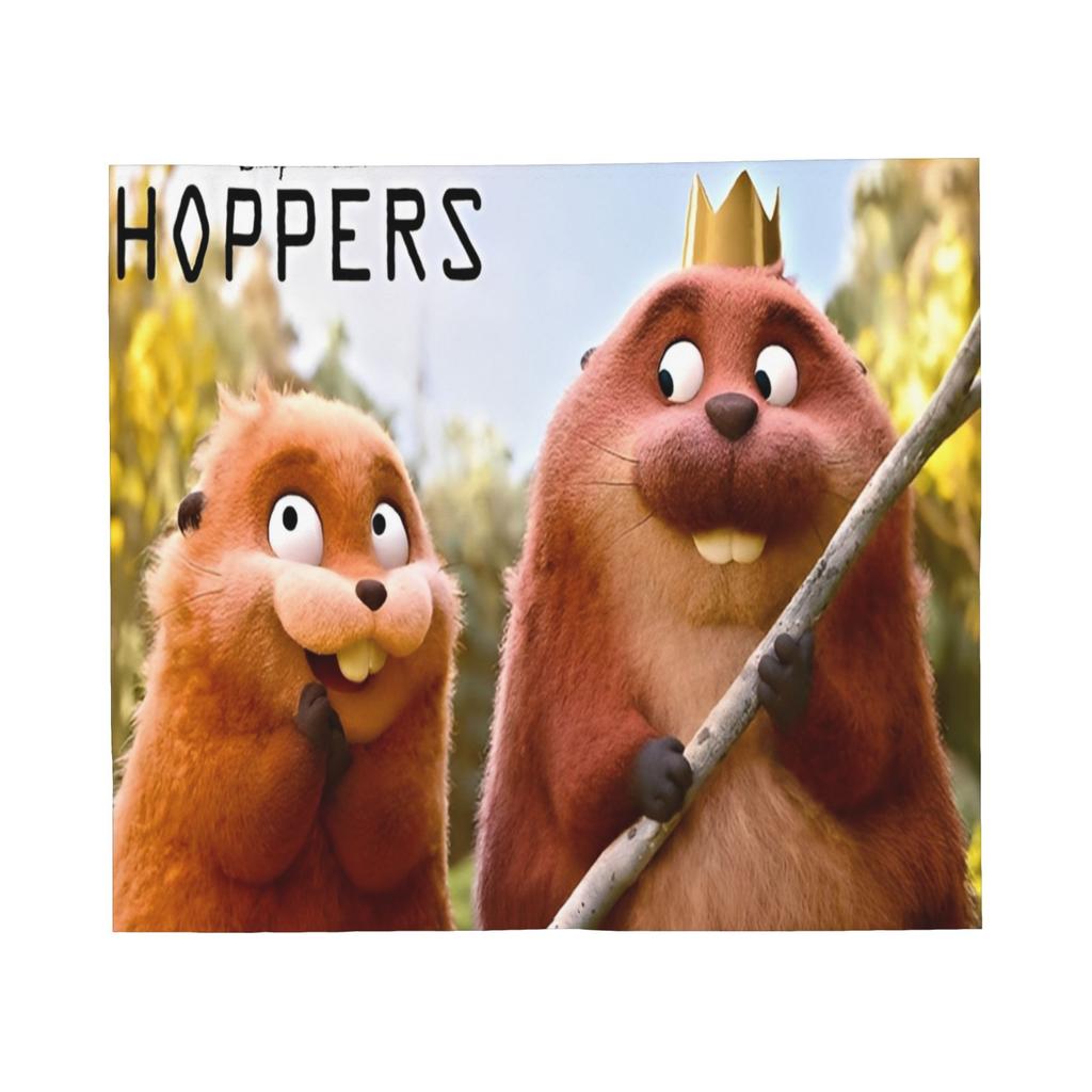 Hoppersed Cute Beaver Cartoon Flim 2026 Accessories Blanket Cozy Soft Throw Blankets for Bed 50x60 Inches Multisize Bedspread