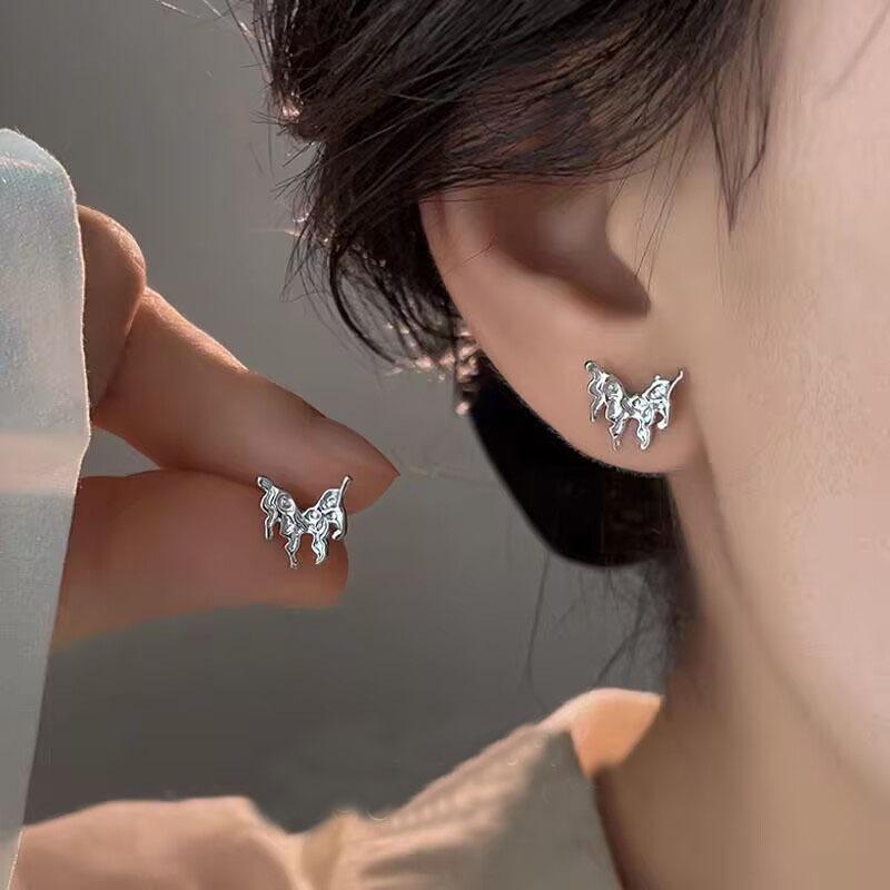 Иглы для ушей из стерлингового серебра S925, новые темпераментные простые и маленькие серьги-пусеты, женские серьги, серьги для пирсинга ушей, серьги, предотвращающие блокировку, ювелирные изделия