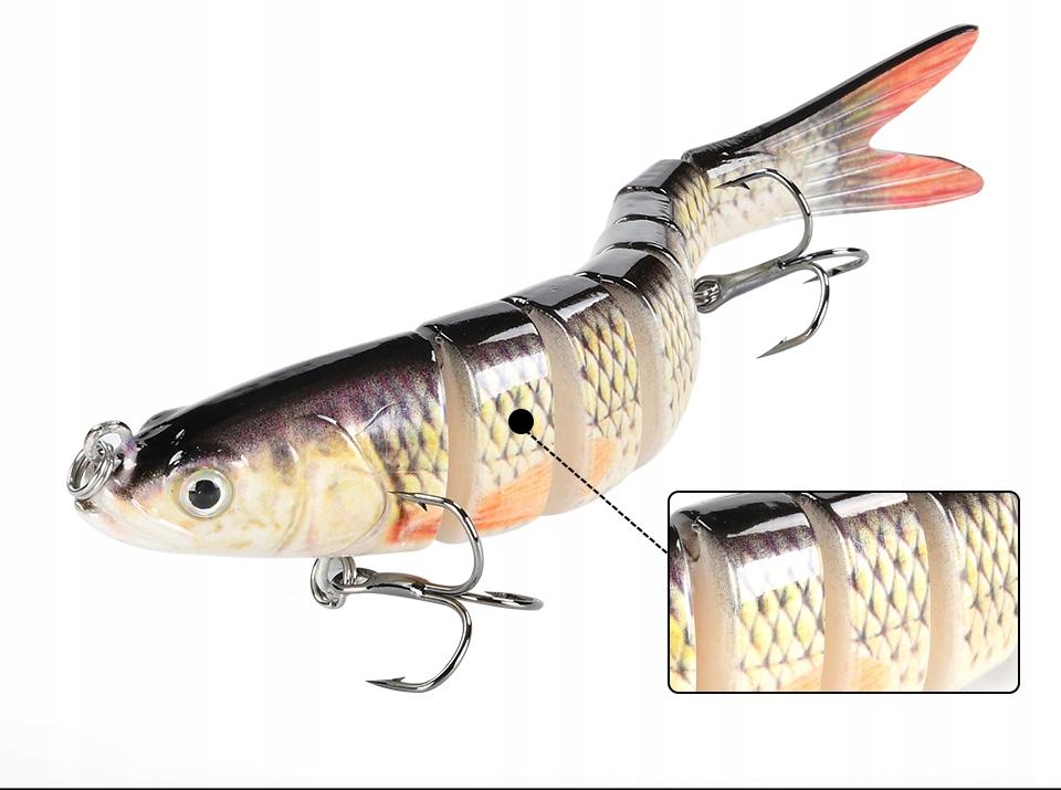 Wobbler Pike Zander Jointed F144 Gold-Silver