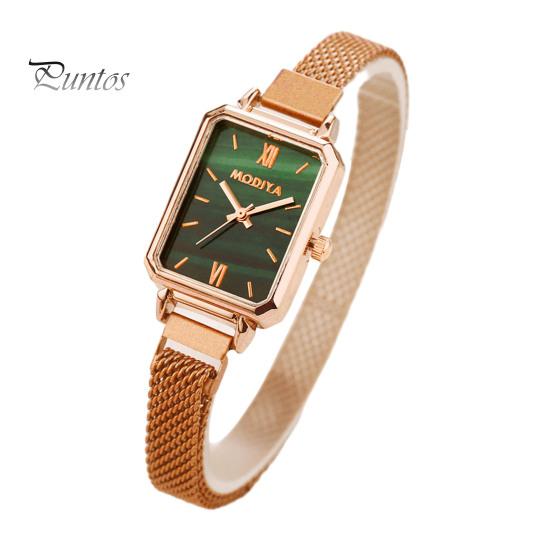 Женские часы с продолговатым циферблатом, кварцевый механизм, изысканный указатель, высокая точность, украшение без задержки, легкие женские наручные часы