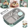 Lunch Box for Children Adults Stainless Steel Insulated Bento Box Large Capacity Portable Food Container with Fork Spoon