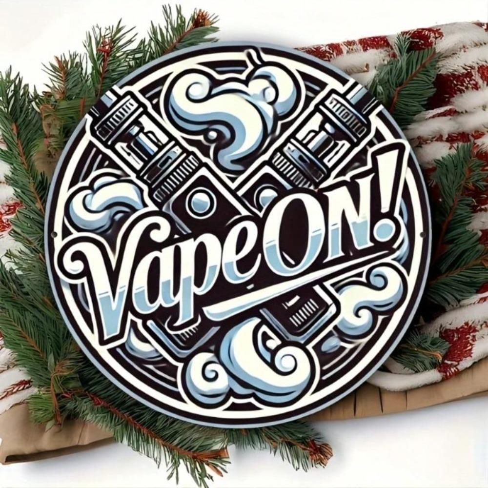 Металлический знак для вейпа Ретро Круглая настенная art 20x20см Винтажный декор для домашнего бара