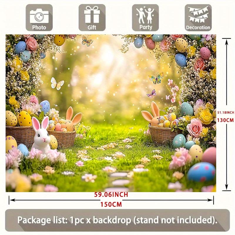 [Hang a banner] 1 pack. Spring forest path Easter background decoration background for photography props