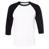 Canvas Mens 3/4 Sleeve Baseball T-Shirt
