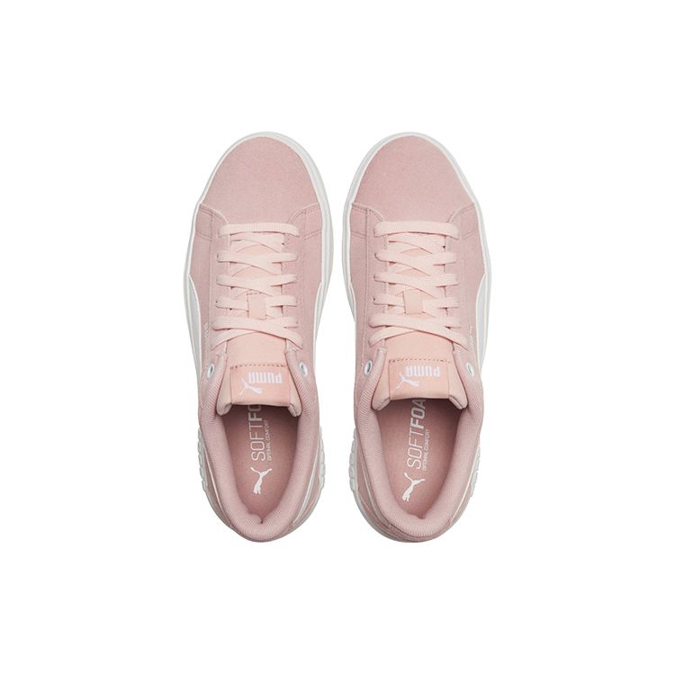 Puma Smash Platform V2 Suede Peachskin Women Sneakers Pink White 373037-05