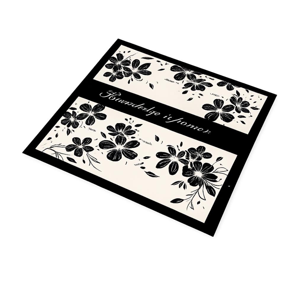 Floral Pattern Washing Machine Protector Mat Silicone Anti-Slip Dustproof Protector Mat  Home Decor