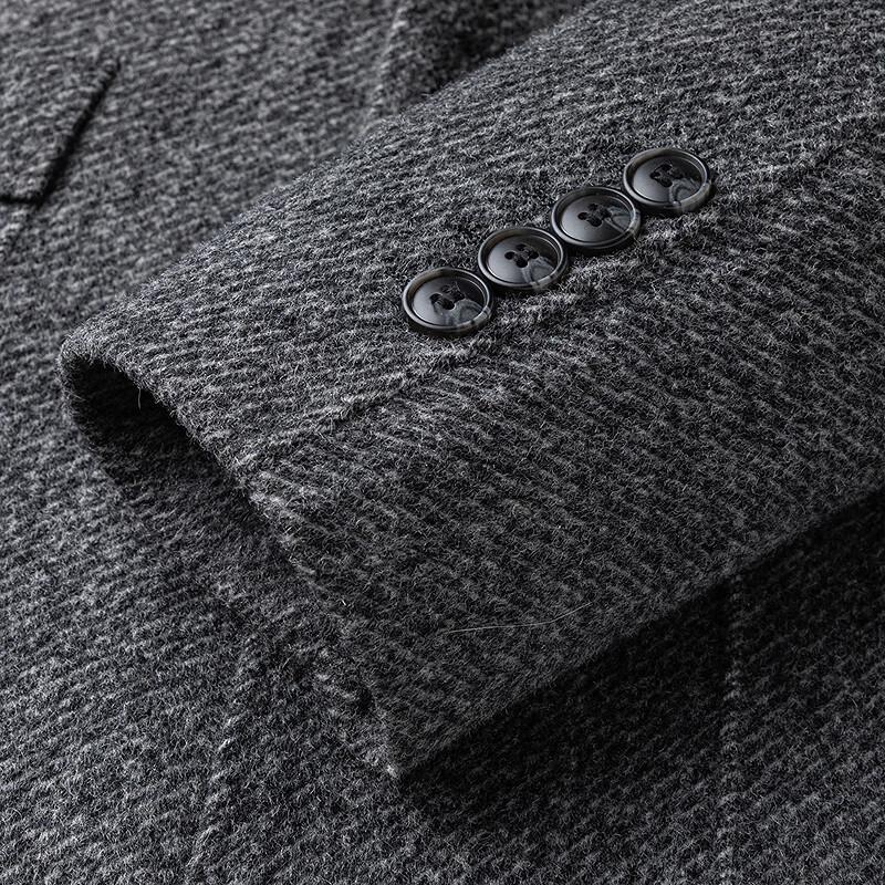 Мужское полупальто FAPAI из смесовой шерсти средней длины