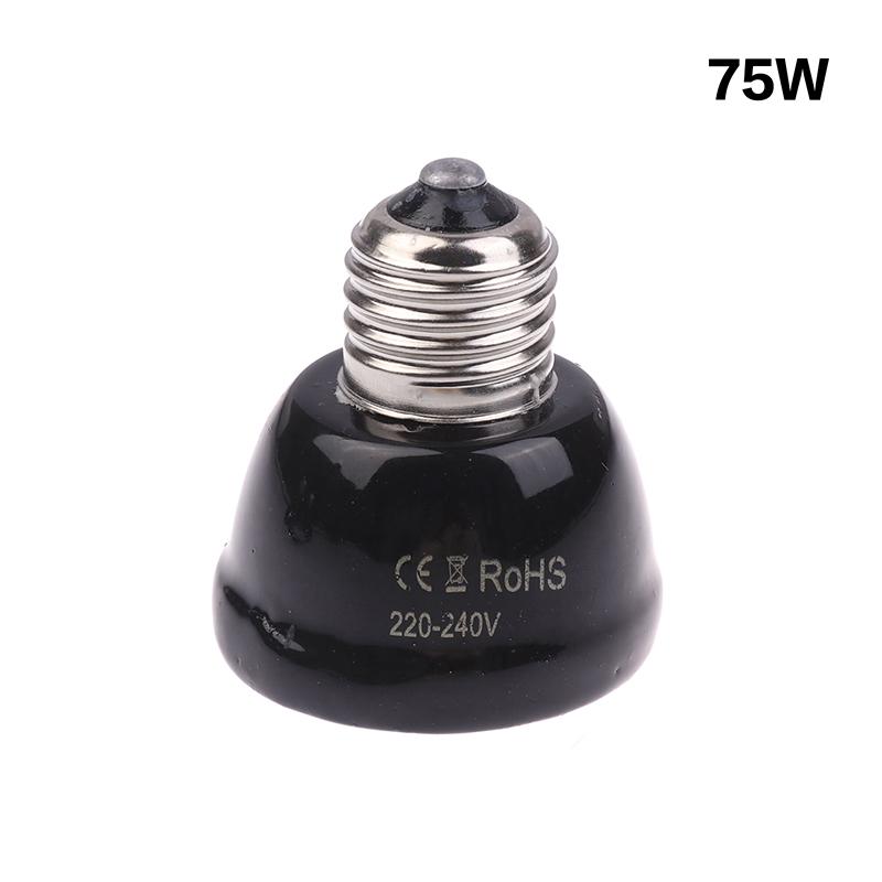 1 шт. Коробка для рептилий, без света, керамическая лампа дальнего инфракрасного обогрева E27, маленькая мини-лампа обогрева 25 Вт 50 Вт 75 Вт, мини-лампа обогрева для питомцев