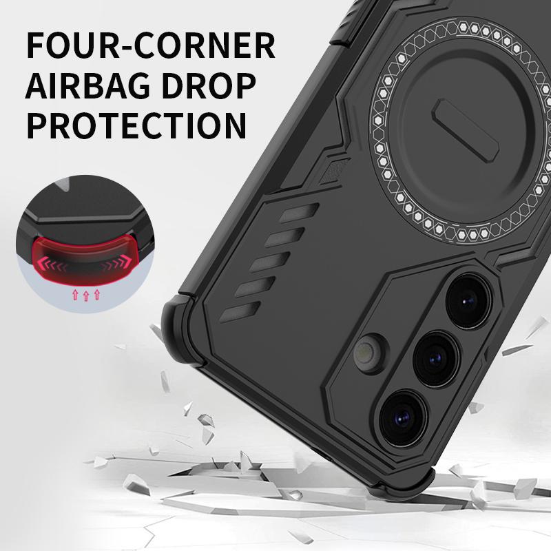 High Quality Armor Shockproof PC TPU Phone Case for Samsung A55 A56 A36 A16 A26 A06 S25 S26 Ultra Magnetic Protective Back Cover