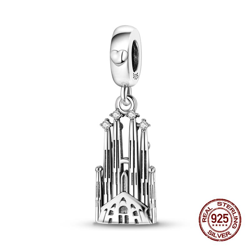 100% стерлингового серебра 925 пробы, лев, собака, слон, светлячок, кошка, дерево жизни, подвески в виде животных, подходят для оригинальных браслетов 925, ювелирные изделия своими руками