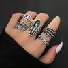 Rings Fashionable Stackable Individual Finger Ring Set Gothic Skull Skeleton Lady Ring Finger Ring Set Lady Gift