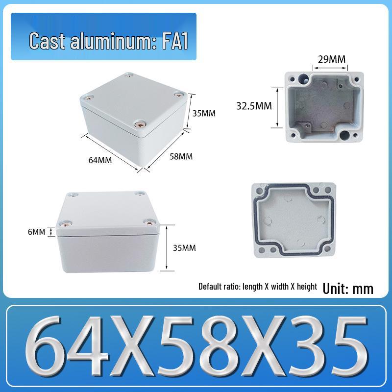 IP66 Outdoor Explosion-Proof Waterproof Aluminum Junction Box with Customizable Terminal Button Holes