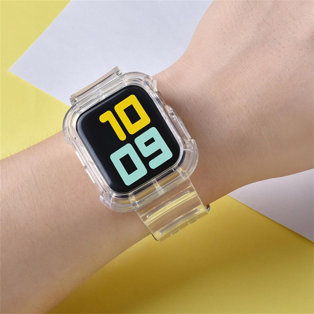 Классический прозрачный силиконовый ремешок для Apple Watch Series 9 8 7 Band 41 мм 45 мм 40 мм 44 мм для iwatch 8 7 6 Se 5 4 3 strap 38 мм 42 мм