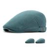 Синяя кепка с козырьком женская весна-осень однотонный берет британский винтажный кепка мужская хлопковая кепка-форвард