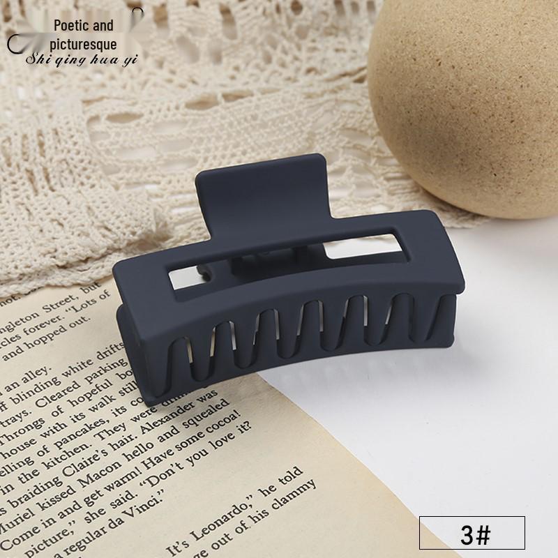 Корейская заколка для волос женская «Акула» высокого класса с матовым покрытием - Однотонная, Большого размера