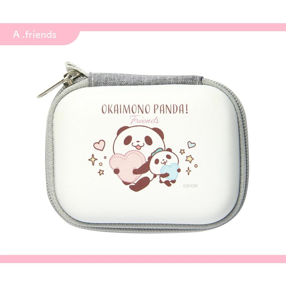 Grand Cinq Shopping Panda Gadget Pouch SS Earphone Cable Storage with Carabiner Good night