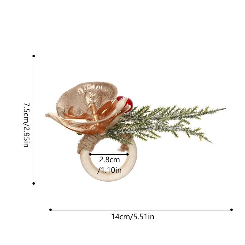 1 шт., украшение стола, рождественская натуральная джутовая пряжка для салфеток, держатель для салфеток, пряжка для полотенец, кольцо для салфеток