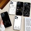 Забавный Милый Кот Линейный Рисунок Силиконовый Мягкий Чехол Для iPhone 17 Air 11 14 16 15 Pro Max 12 13 Mini 16 Plus 16e Задняя Крышка
