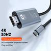 Кабель-переходник Type-C на HDMI Воспроизведение изображения высокой четкости Без задержек Штекер Высокоскоростная передача Преобразователь 4K Для дома