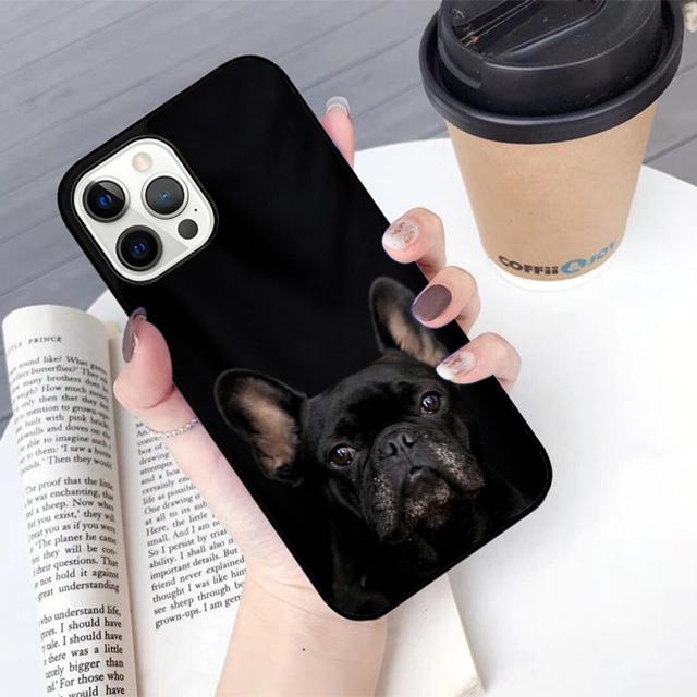 Черный французский бульдог Собака Чехол для телефона Cover Для iPhone 17 Air 16 15 14 Plus 13 12 11 Pro Ma Apple Чехол Shell Coque