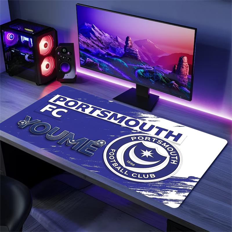 Custom Name,Portsmouth Mouse Pad, Large Gaming Desk Mat, Non-slip XXL Mousepad for Laptop & Tablet, Mini PC Playmat with Stitched Edges