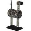 Zebra-design Cat Tree with Cat Tunnel Ø25 Cm, Cat Tree 93 Cm, Black and White Scratching Posts for Cats