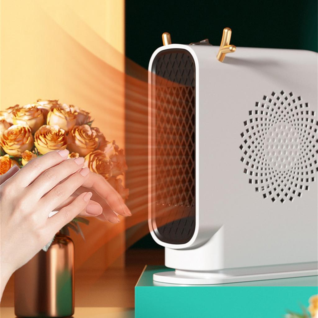 Портативный тепловентилятор с электрическим нагревом, высокоэнергетический осциллирующий P-TC керамический нагрев 800 Вт, комнатный термостат с быстрым нагревом и наклоном 