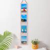 6/7-Inch Wall Hanging Photo Frame Rustic Solid Wood Vertical Collage Display Frame