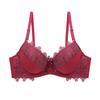 European and American Style Women Brassiere Solid Color Underwear Sexy Lace Lingerie Gathered Push Up Thin Cup Bra