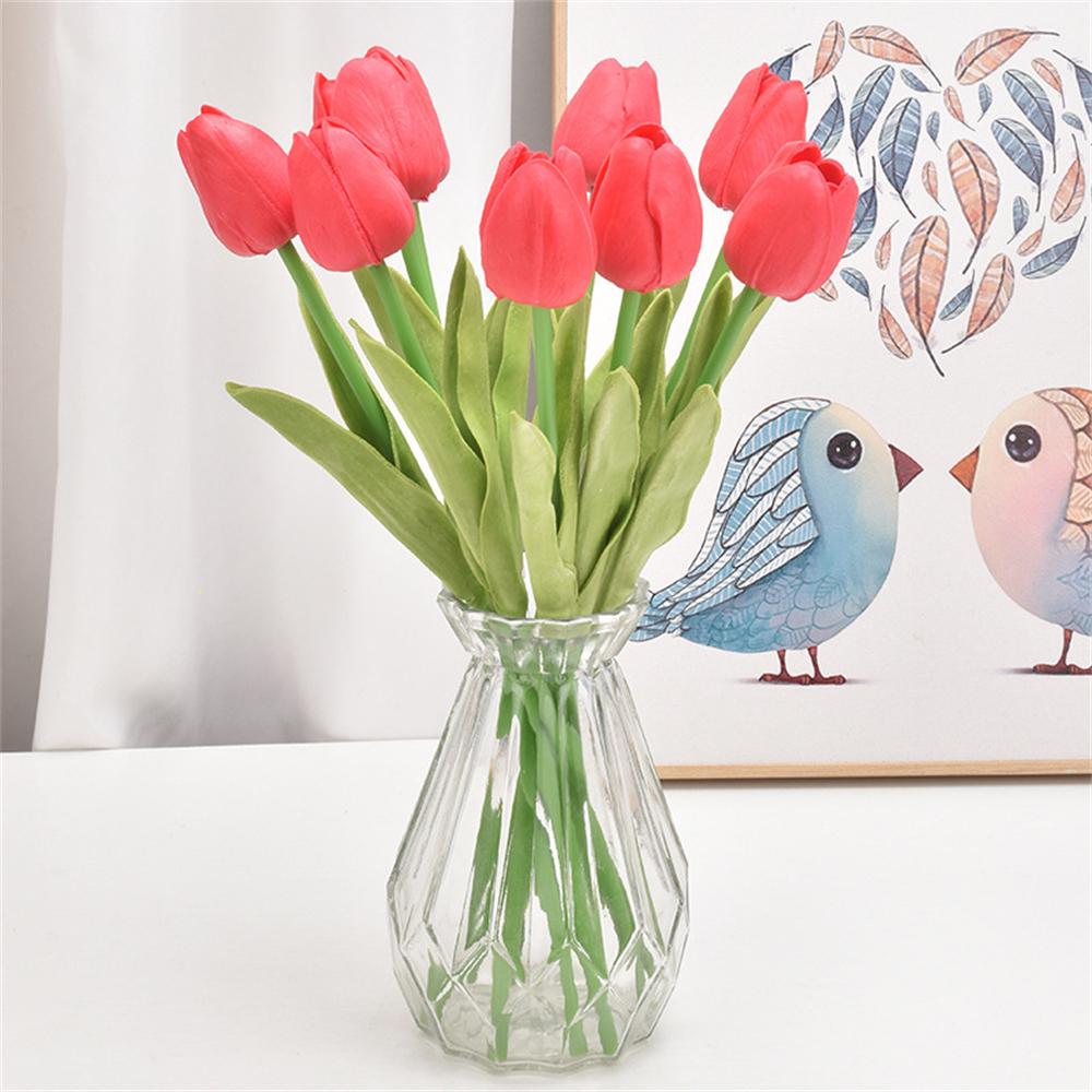 Тюльпан искусственный цветок настоящий прикосновение поддельный цветочный букет для свадебного украшения цветы домашний сад декор