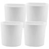 4 Pcs Cup Stand Storage Basket Cart Holder Trash Hanging Cups for Rolling Scraps Can White Accessories Waste Bin