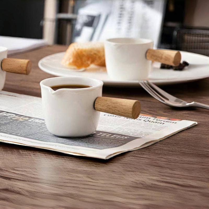 Скандинавский минималистичный керамический питчер для эспрессо и молока, мини-сливочник с ручкой для кофе/чая/латте-арта, маленькая керамическая чашка