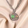Green Cat's Eye Gemstone 925 Sterling Silver Jewelry Handcrafted Pendant 1.30" PP-33-45