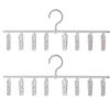 Vivi Bakie 2-Piece Clothes Drying Rack, 8-Pinch Clothespin Hanger for Underwear and Socks, Lightweight, Multifunctional, Space-Saving, Simple, Stylish