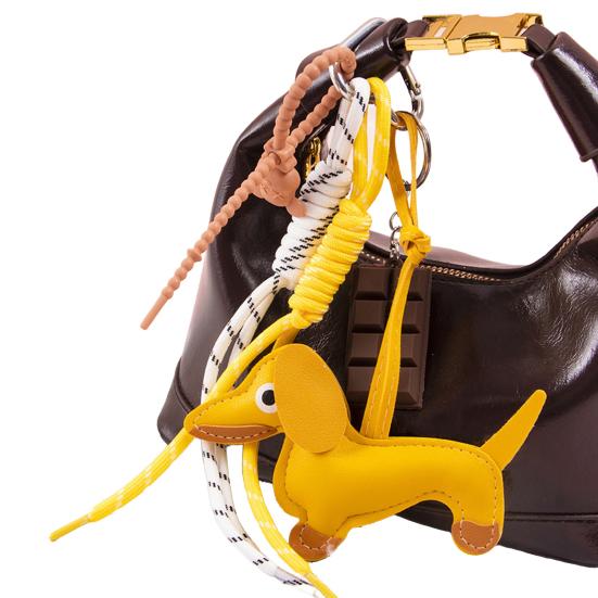 Yousheng Такса Собака Сумка Подвеска Шармы для сумки с Плетеным Зонтом Выдвижная Веревка Ключи Сумки Кошельки Аксессуары