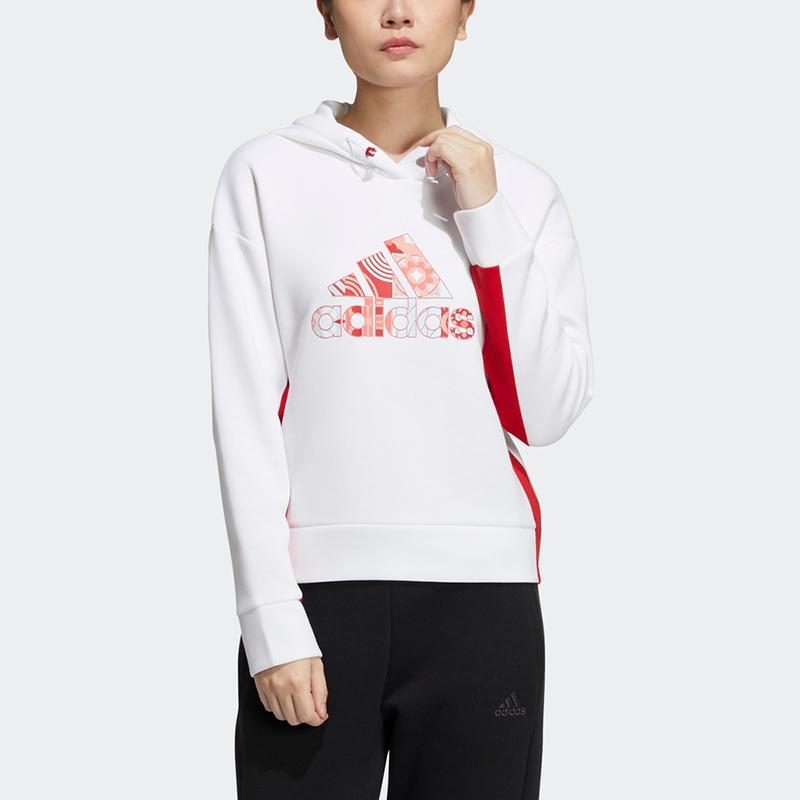 adidas Cny Tiger Year Limited Edition Повседневная спортивная дышащая толстовка с капюшоном женские топы белые HC2798