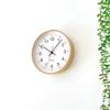 Фанерные часы KATOMOKU 4 настенные с плавным ходом секундной стрелки, диаметр 25,2 см, модель km-44NA (кварцевые часы)