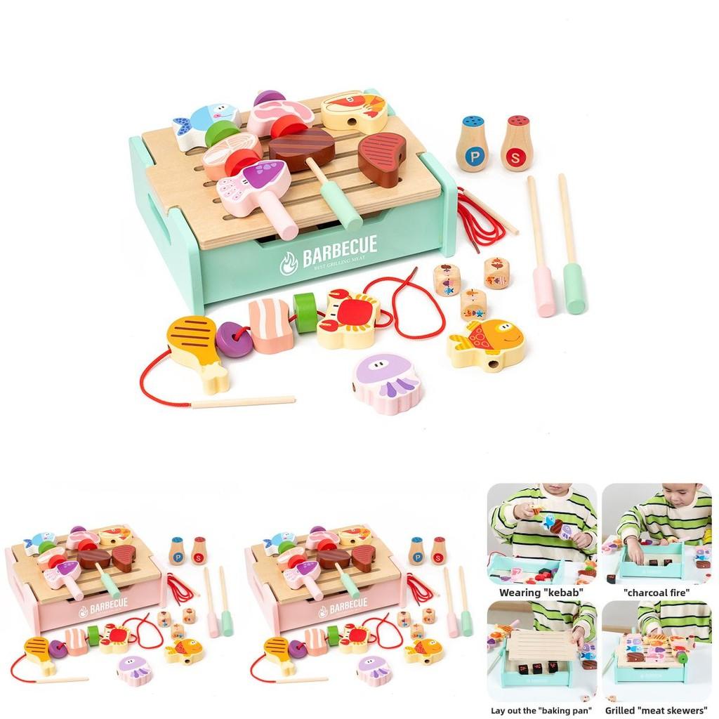 Wooden Kids Cooking Playset With Multiple Functions For Interactive Family Kitchen Game