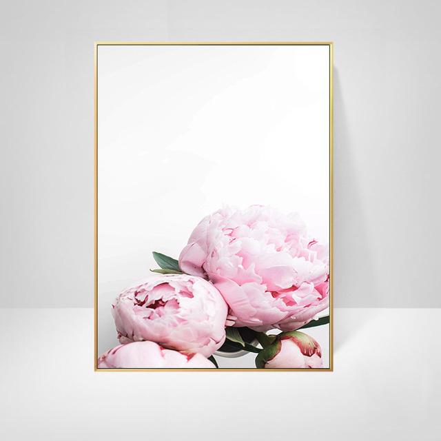 Pink Peony Canvas Painting Poster and Print Flower Letter Quote Nordic Wall Art Floral Picture Bedroom Decor Home Decoration Art