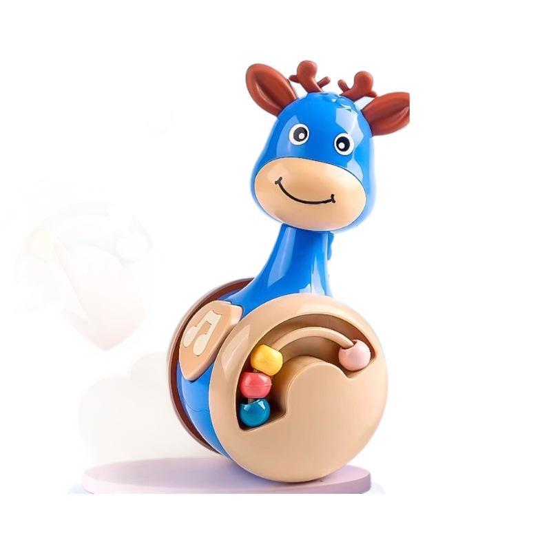 Скользящий Неваляшка-Олень: Успокаивающая развивающая игрушка для младенцев 6-12 месяцев и малышей 0-3 лет