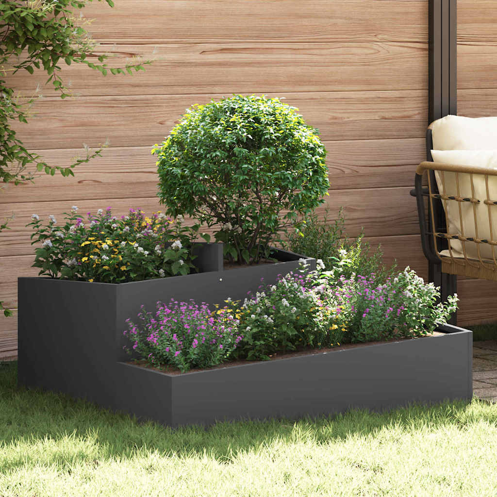 Garden Planter Black 100 x 100 x 50 cm