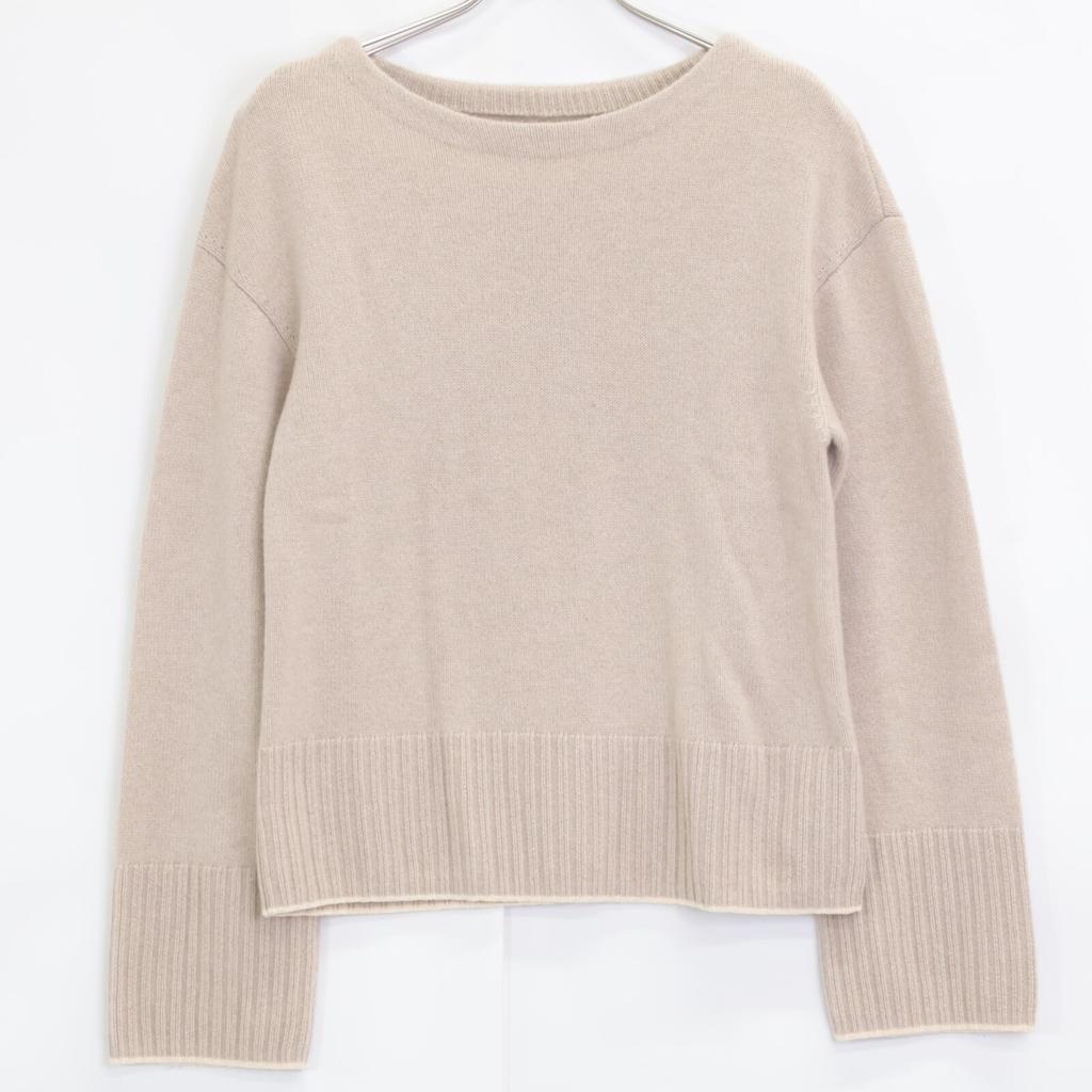 FOXEY 39917 Beige Lounge Knit Top Cashmere Sweater Tops Not Written beigeUsed