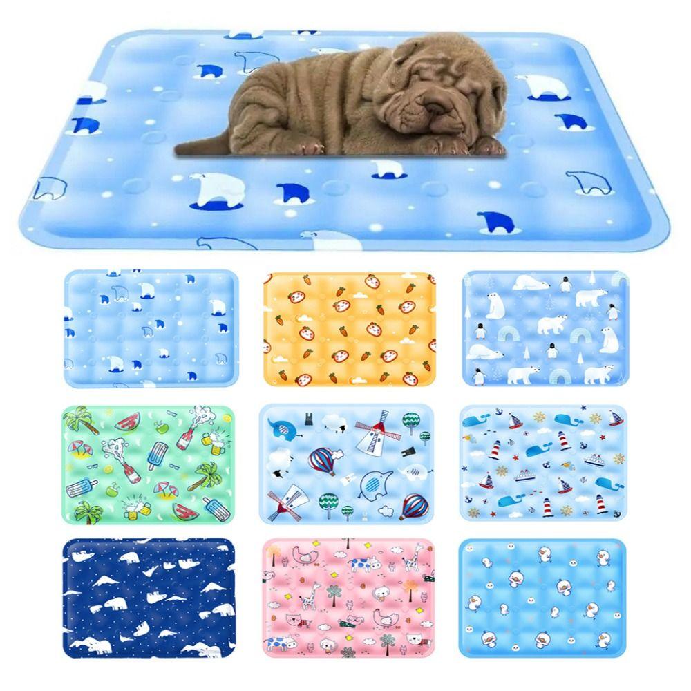 Collapsible Dog Cooling Mat Rectangle Cat Pad Mattress Pet Accessories Dog Cooling Gel Bed  Summer