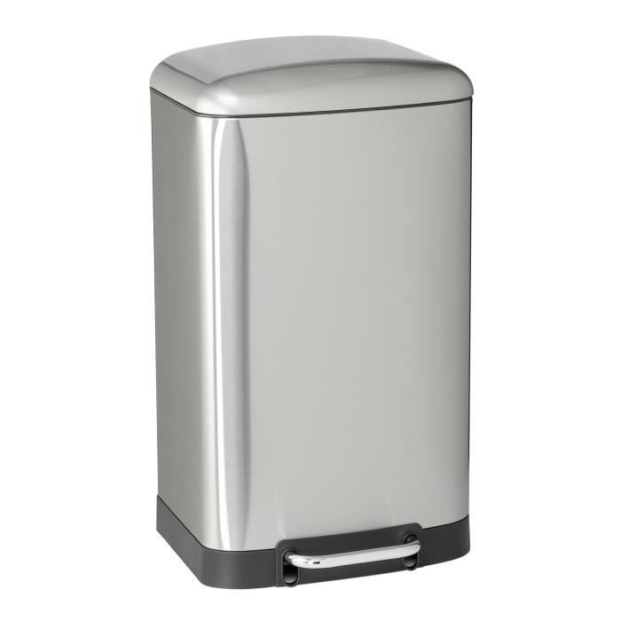 Poubelle de Cuisine a Pédale - GREENWICH - 40 L - Inox Brossé - Kitchen Move