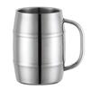 Кружка Kakusei из нержавеющей стали 970 мл, серебристая, длина 16 x ширина 12 x глубина MJ-1000, прибл.. 16.5см