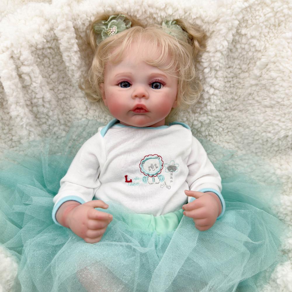 48cm Full Silicone Body Reborn Doll Meadow So Truth Like Newborn Babies Doll Handmade 3D Painted Skin Veins Visible Rebirth Doll Kid's Christmas Gifts