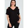 Женская блузка с короткими рукавами и V-образным вырезом M9142