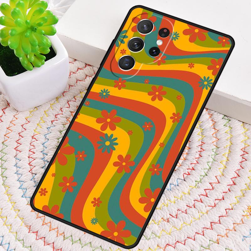 Крутые Цветы Хиппи Бохо Силиконовый Чехол Для Телефона Для Samsung Galaxy note 10 pro S26 S24 S23 S22 S21 Plus S25Ultra Capa Чехол