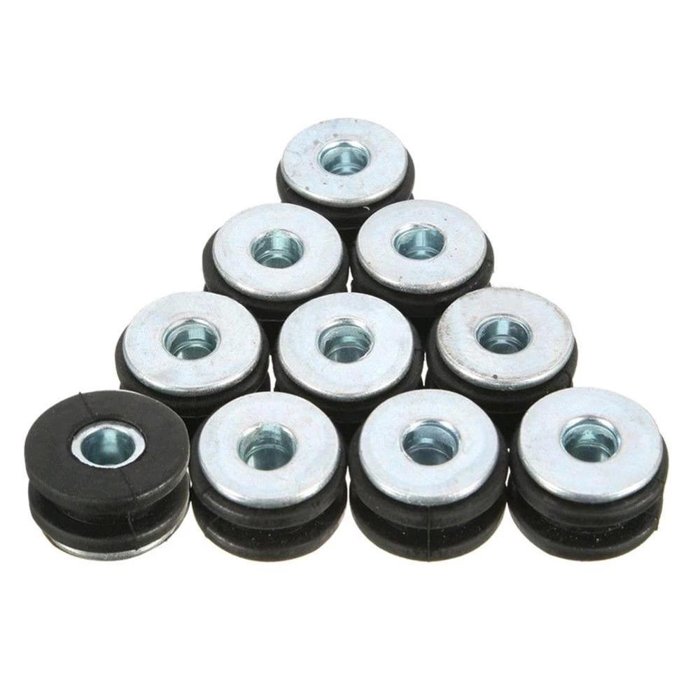 Black Cowling Pieces Motorcycle Rubber Grommets M6 Grommets Pressure Relief Cushion Fairing Bolt